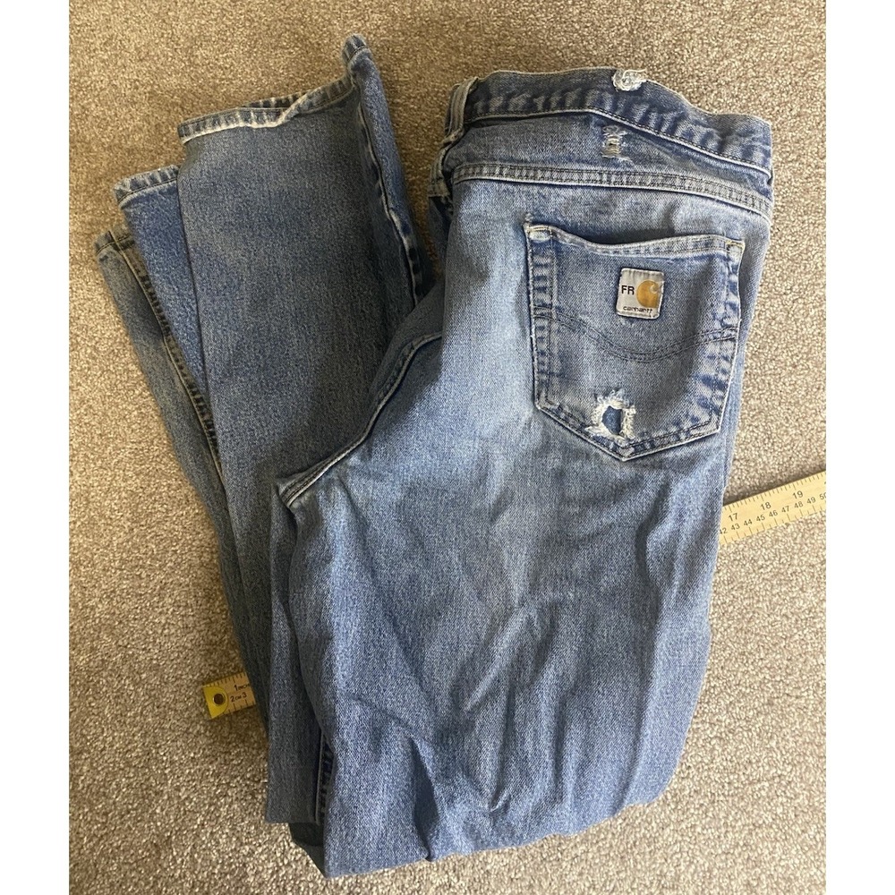Carhartt‎ FR Jeans 40x32 Multi Pockets Work Wear 2112 Cat 2 Durable Western Read